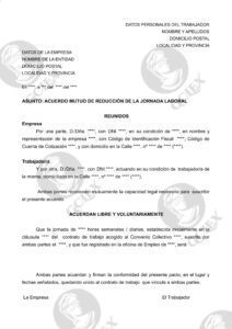 Acuerdo Mutuo de Reducción de la Jornada Laboral