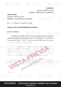 Carta de recomendación laboral