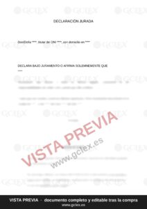 Declaración jurada