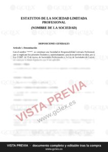 Modelo de estatutos de sociedad limitada profesional (SLP)